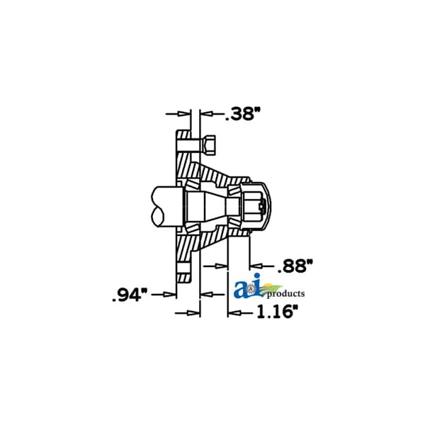 Hub & Spindle Assy. (4 Bolt) 8.2" x6.4" x8"
